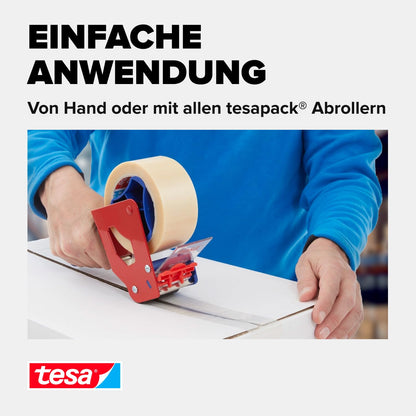 Paketklebeband 6er Pack – geräuscharm, transparent, je Rolle 66 m