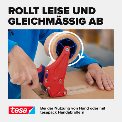 Paketklebeband 6er Pack – geräuscharm, transparent, je Rolle 66 m